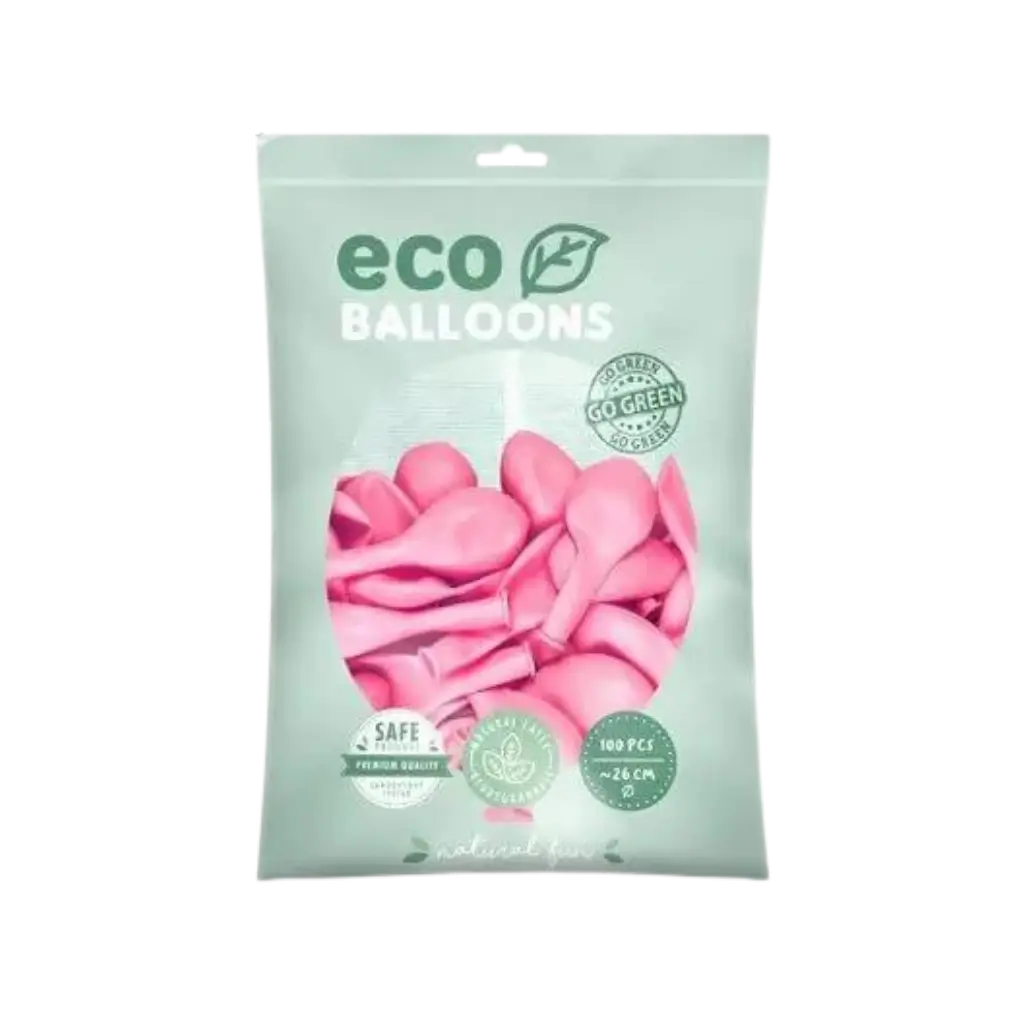 Lote de 100 Globos Biodegradables de color rosa claro