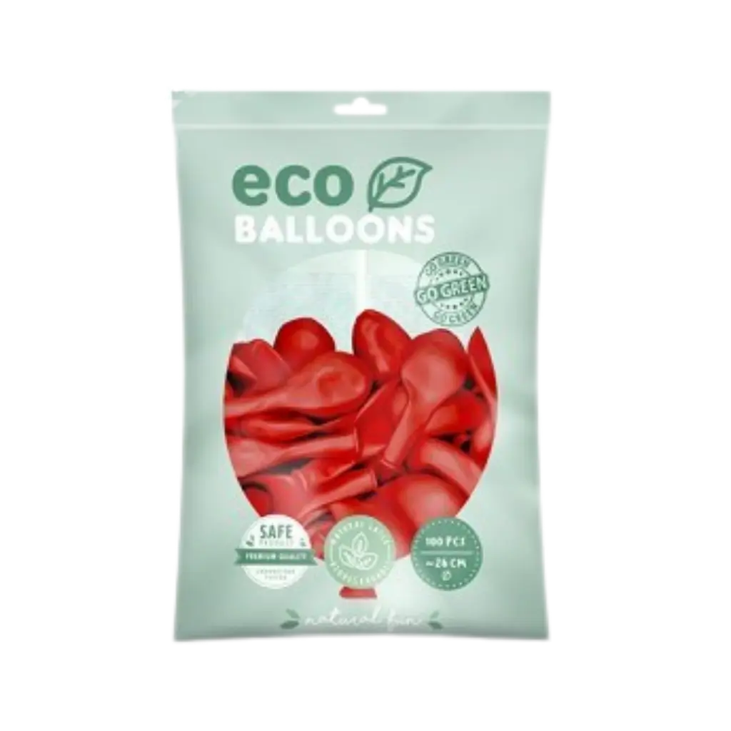 Lote de 100 Globos Biodegradables Rojos