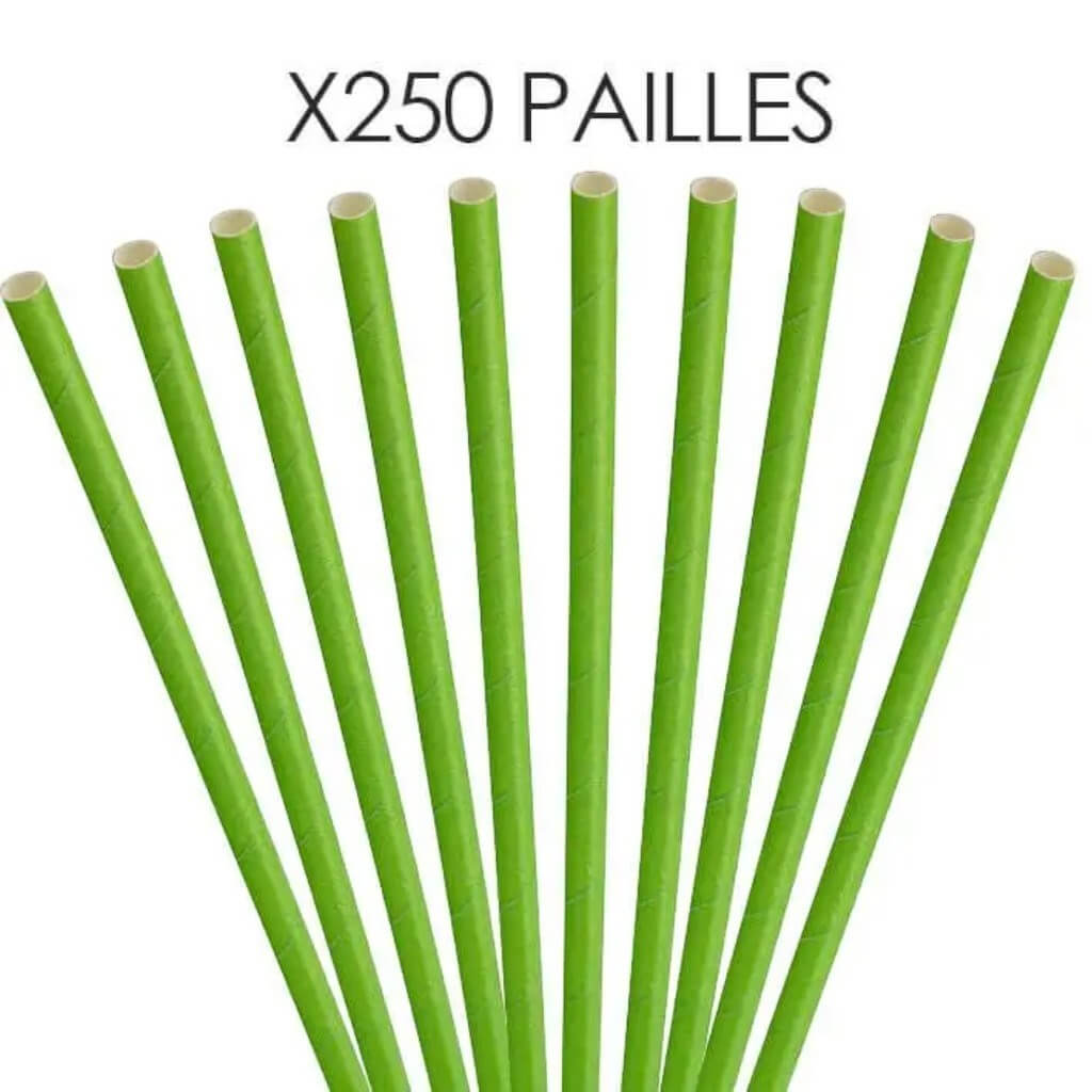 Papel verde paja 20cm /ø6mm (250 pcs) - Sparklers Club