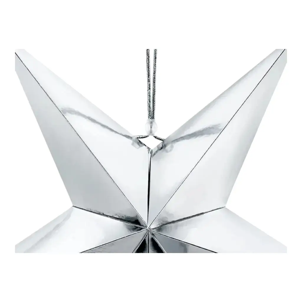 Estrella de papel de plata 45cm