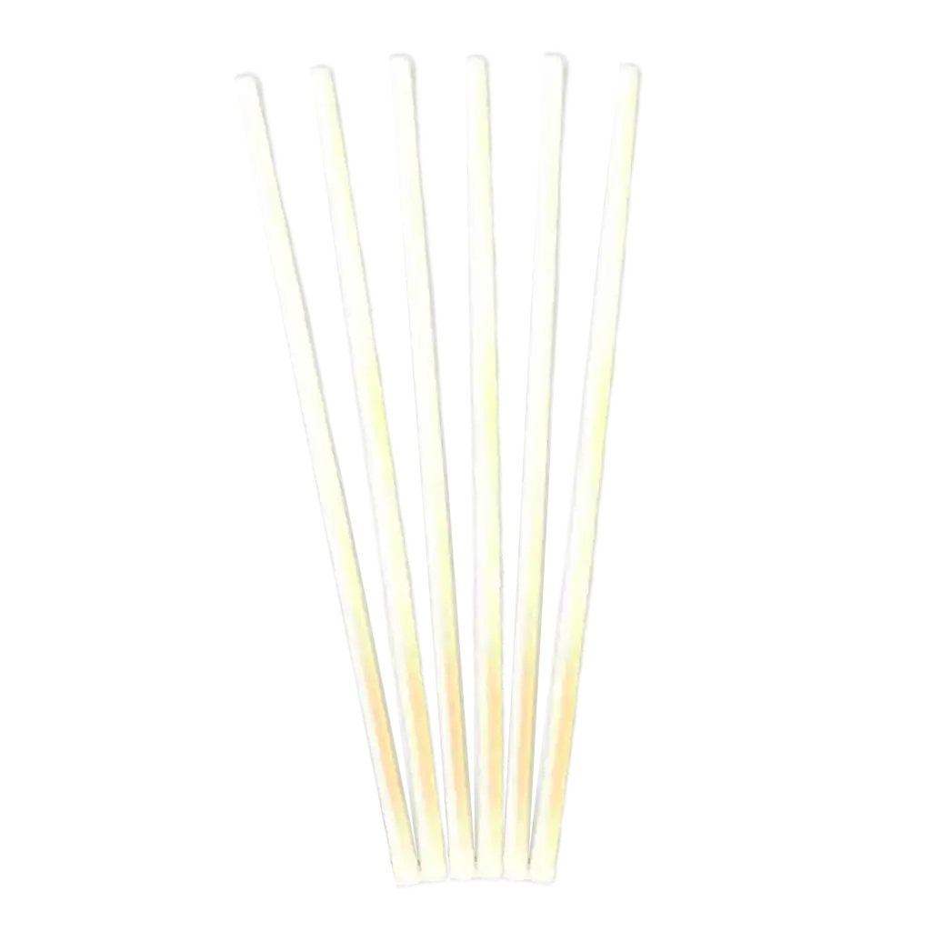 PLA blanco Paja biodegradable 20,5cm / ø 6mm (500pcs)