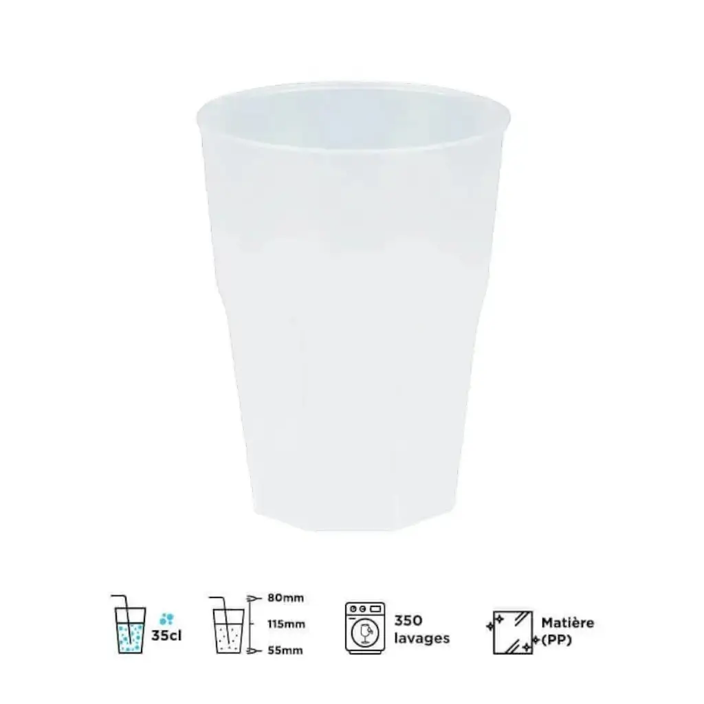 Vaso de cóctel 35cl efecto escarchado (Lote de 20)