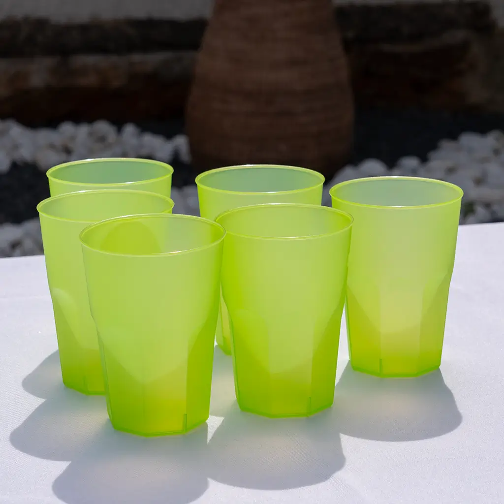 Vaso de cóctel verde 35cl (Lote de 20)