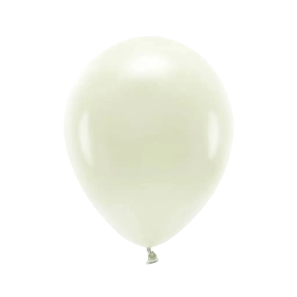 Paquete de 10 globos biodegradables en crema