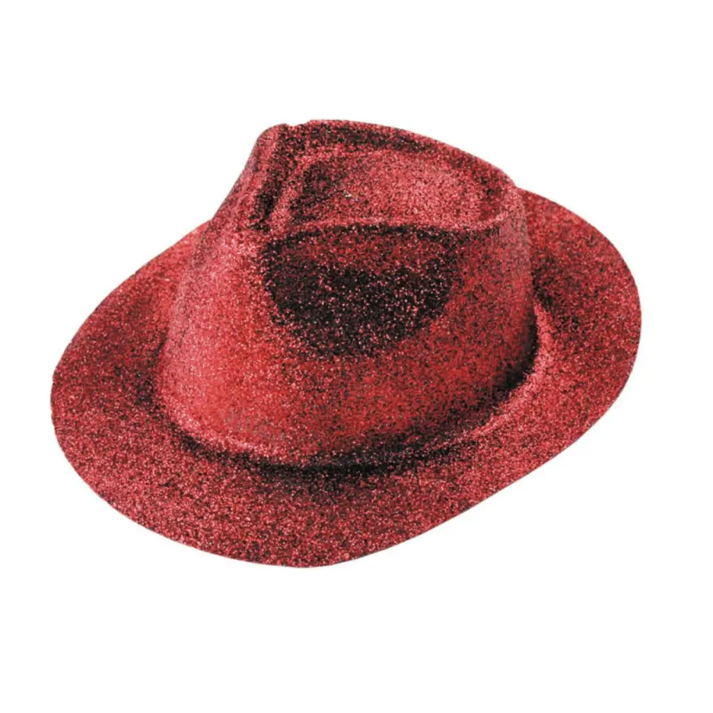 Sombrero de lentejuelas rojo Borsalino