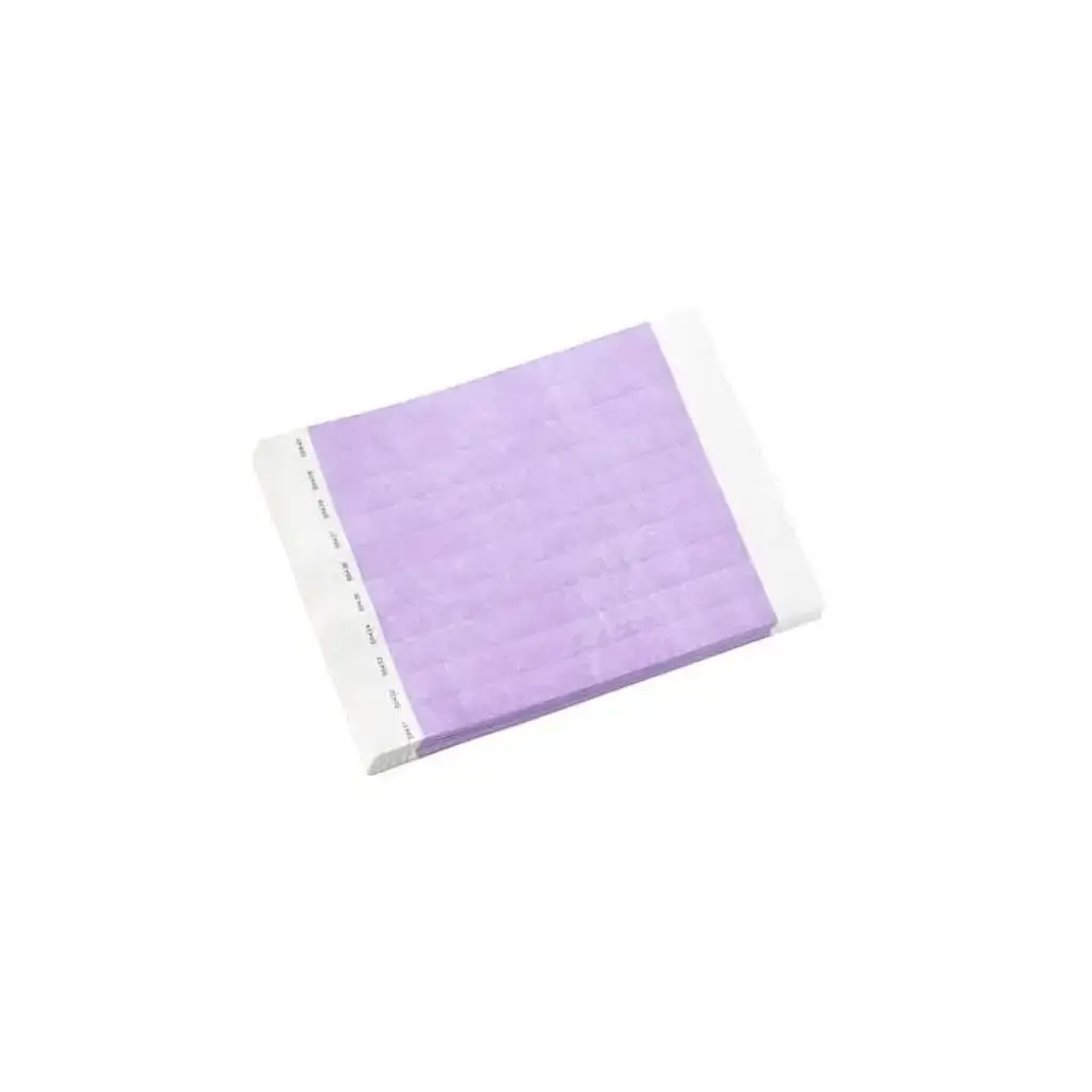 Tyvek® Muñequera Papel Morado Sin Marcar