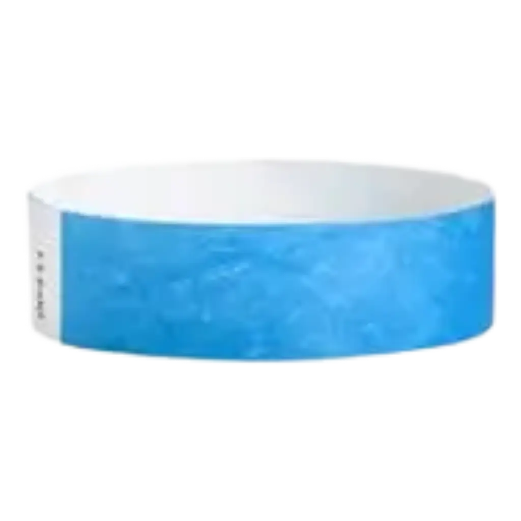 Pulsera Tyvek® de papel azul sin marcar