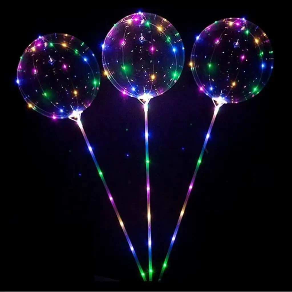 Bola de burbujas LED 40cm (tallo + pie)