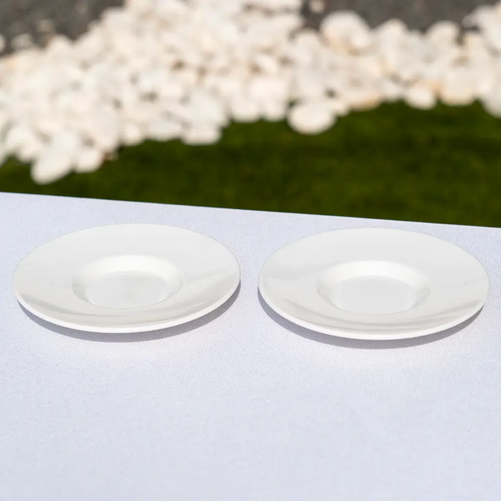 Plato de café blanco ø 10,5cm - Lote de 6