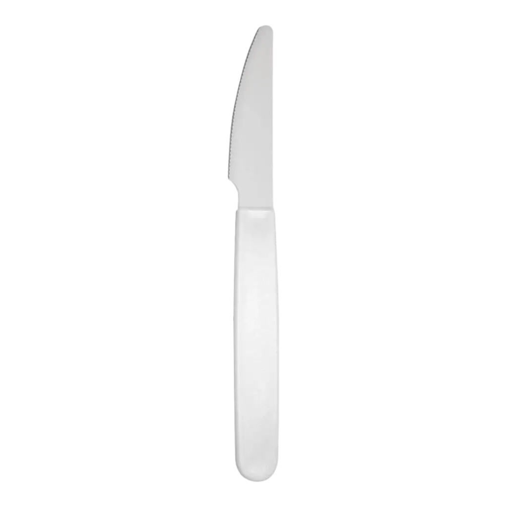 Cuchillo irrompible PP Blanco - Set de 6