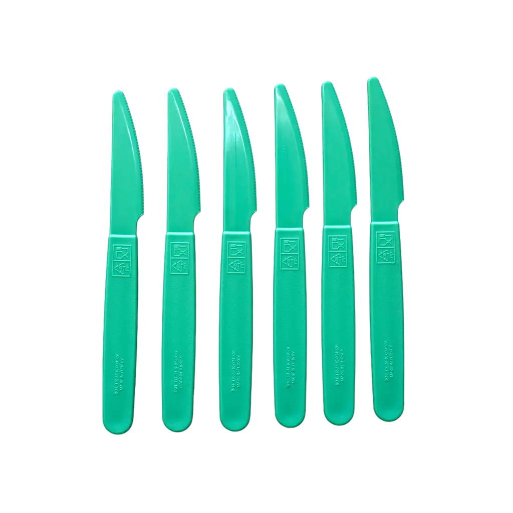 Cuchillo Irrompible PP Verde Pastel - Set de 6