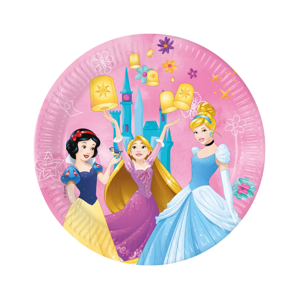 Plato de papel Princesas Disney ø23cm - Set de 8