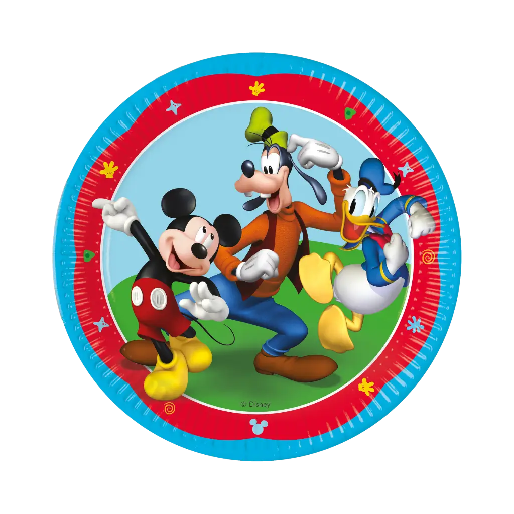 Plato de papel Mickey Mouse ø23cm - Set de 8