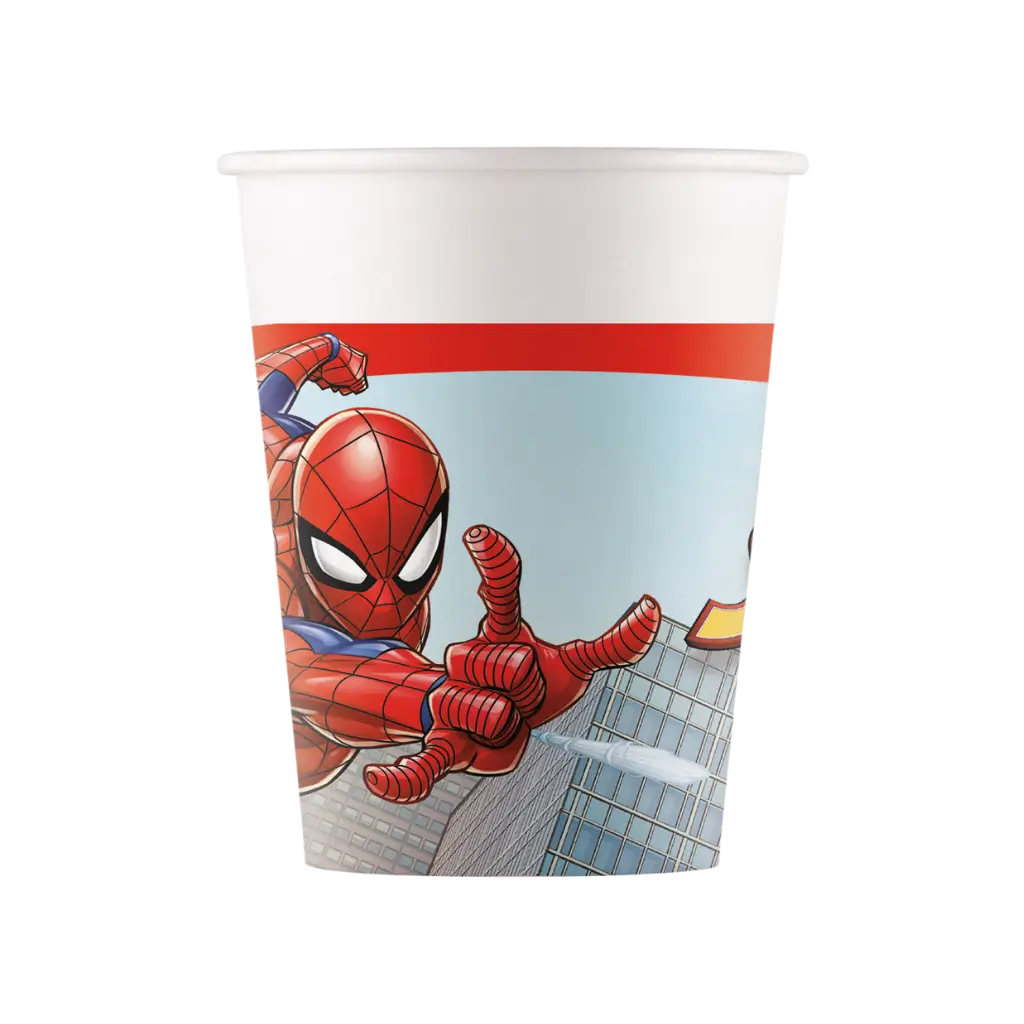 Vaso de papel Spiderman - 25cl - Set de 8