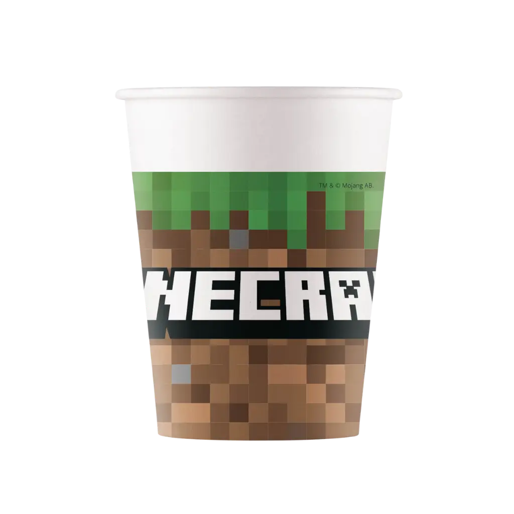 Vaso de papel Minecraft - 25cl - Set de 8