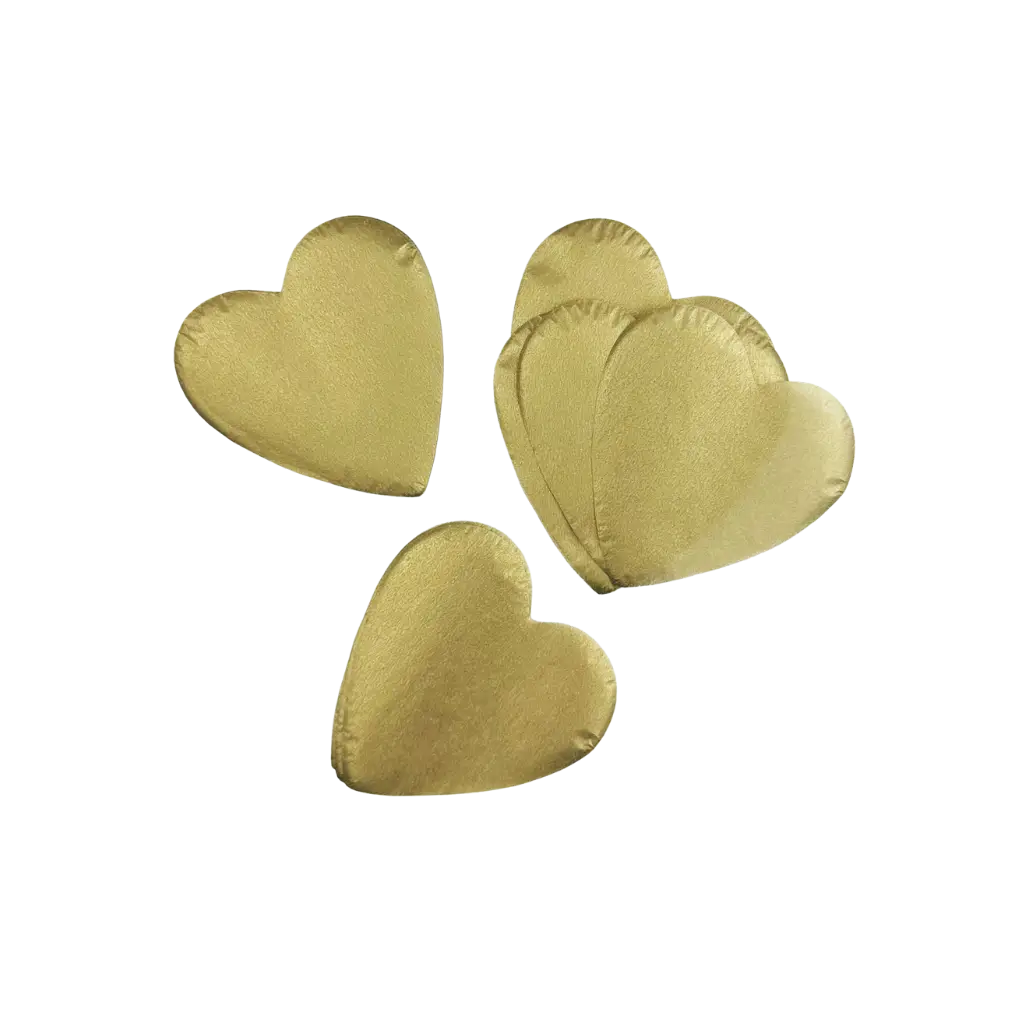 Bolsa 100% Biodegradable de Confeti Corazón Metálico 1KG - Oro