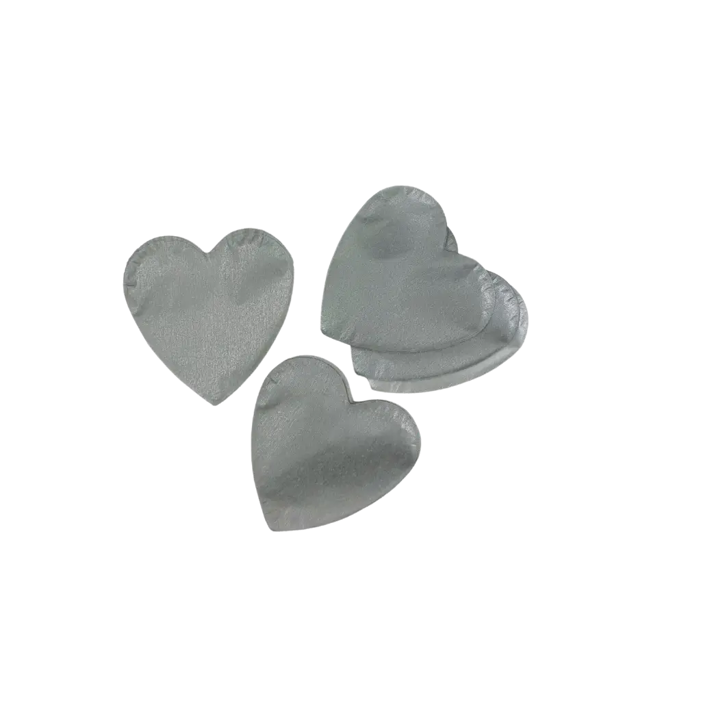 Bolsa de Confeti Corazón de Metal 100% Biodegradable 1KG - Plata