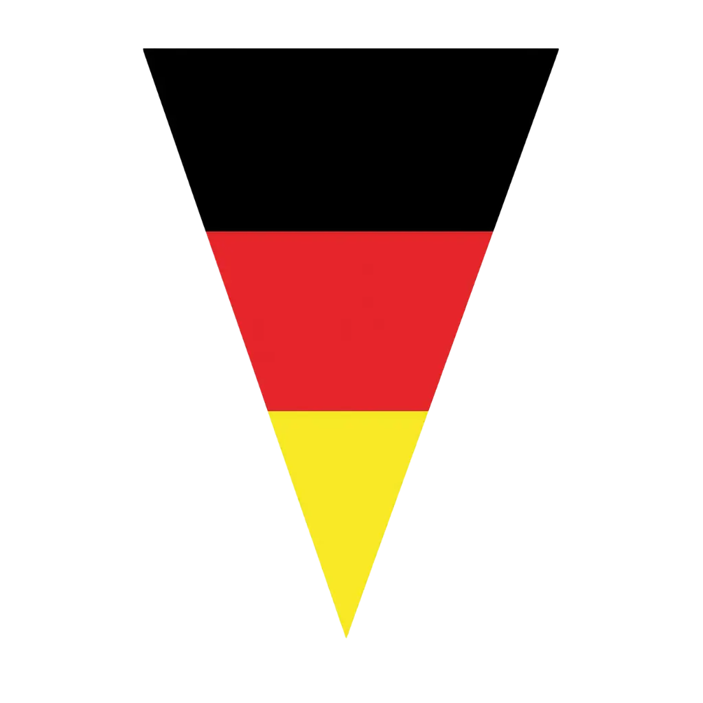 Guirnalda de 10 banderines de Alemania - 5 metros